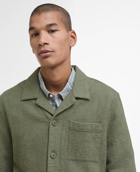 Sandwood Waffle Overshirt Light Moss