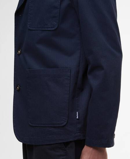 Bayview Herringbone Overshirt Navy