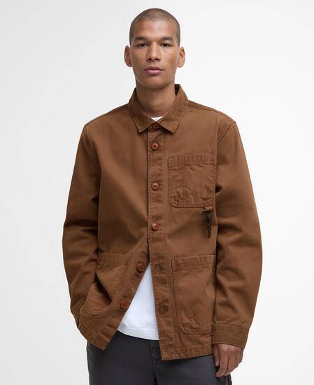 Bowland Garment Dyed Overshirt Umber