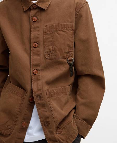 Bowland Garment Dyed Overshirt Umber