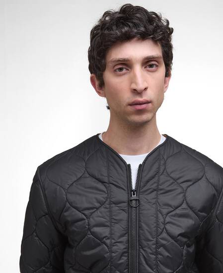 Re-Engineered Utility Liddesdale Quilted Jacket Black