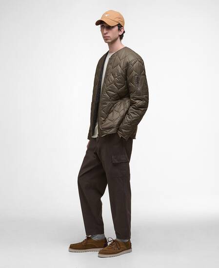 Re-Engineered Utility Liddesdale Quilted Jacket Dark Olive