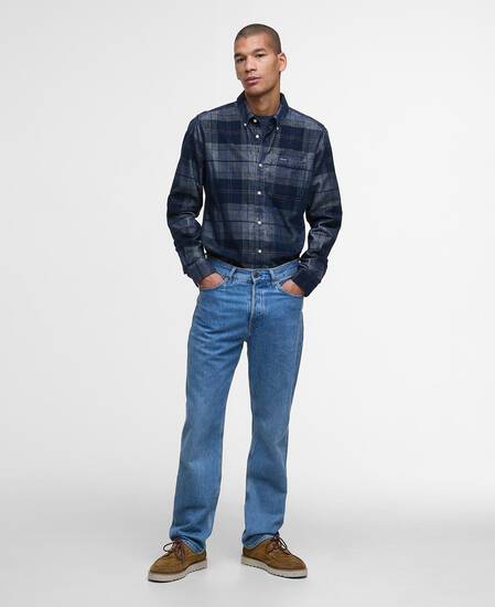 Blair Tailored Long-Sleeved Shirt Riverstone Tartan