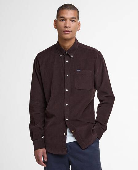 Ramsey Tailored Long-Sleeved Shirt Dark Oak