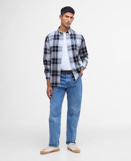 Edgar Tailored Long-Sleeved Shirt Mineral Blue