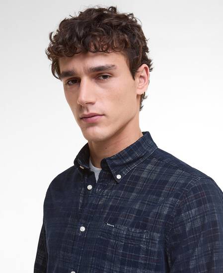 Southfield Tailored Long-Sleeved Shirt Dark Navy