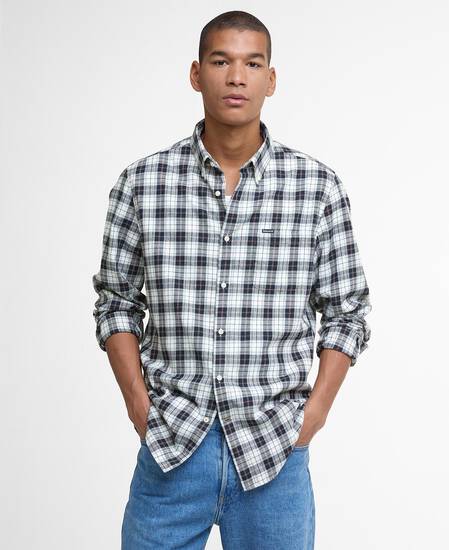 Lanark Tailored Long-Sleeved Shirt Riverstone Tartan
