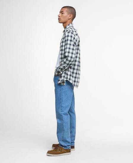 Lanark Tailored Long-Sleeved Shirt Riverstone Tartan