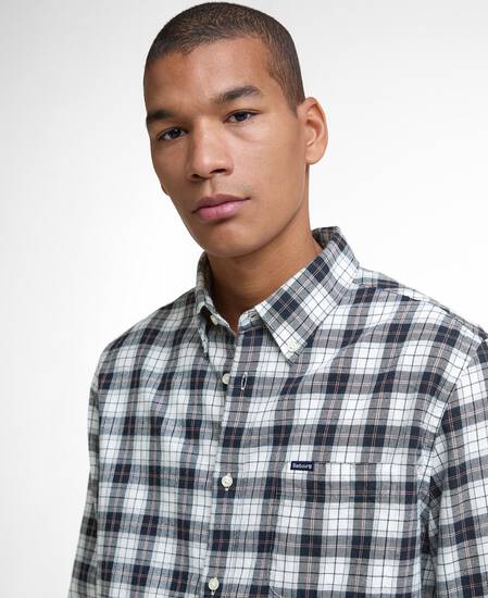 Lanark Tailored Long-Sleeved Shirt Riverstone Tartan