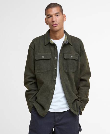 Baystone Relaxed Long-Sleeved Shirt Olive