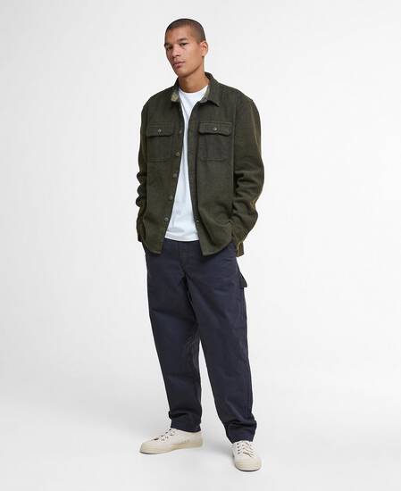 Baystone Relaxed Long-Sleeved Shirt Olive