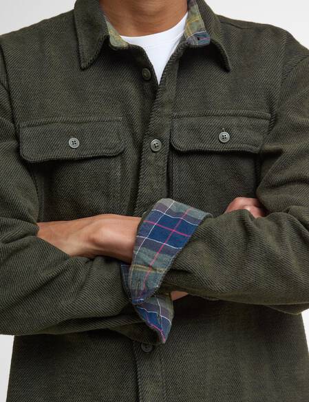 Baystone Relaxed Long-Sleeved Shirt Olive