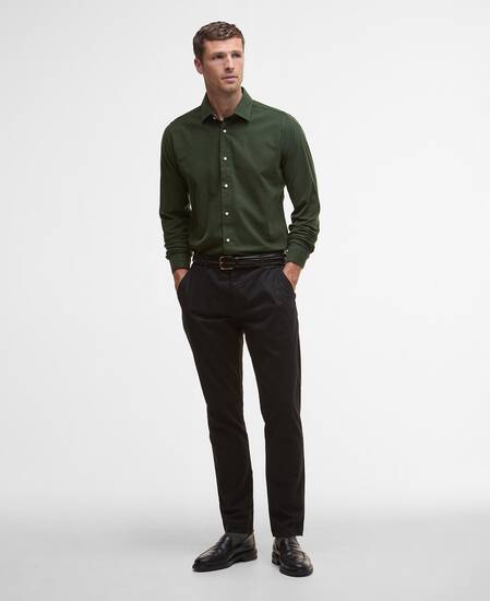 Runnymede Tailored Cord Shirt Forest