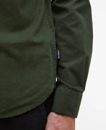 Runnymede Tailored Cord Shirt Forest