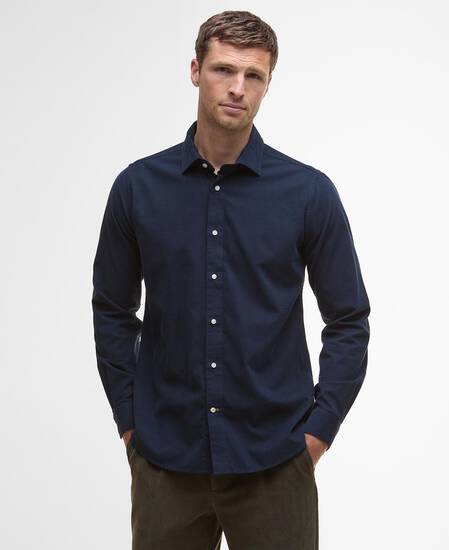 Runnymede Tailored Cord Shirt Navy
