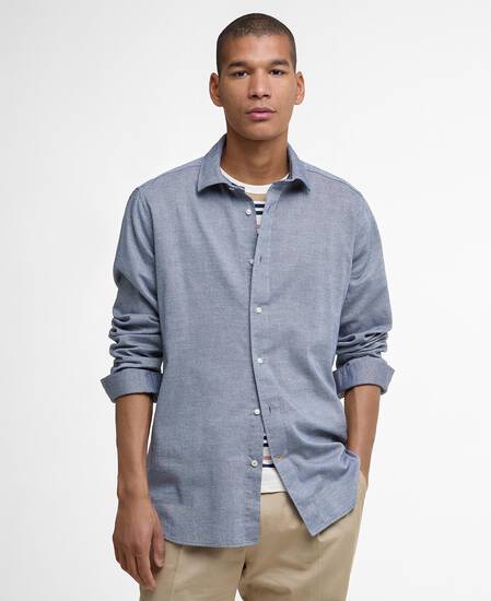 Elmfield Tailored Long-Sleeved Shirt Navy
