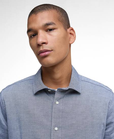 Elmfield Tailored Long-Sleeved Shirt Navy
