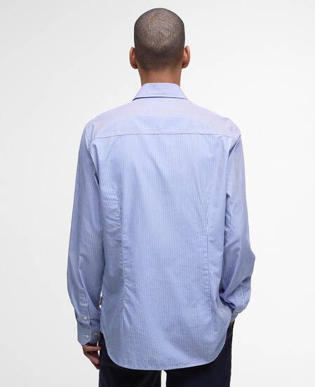 Graham Striped Tailored Shirt Navy