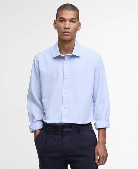 Throckley Oxford Tailored Shirt Sky