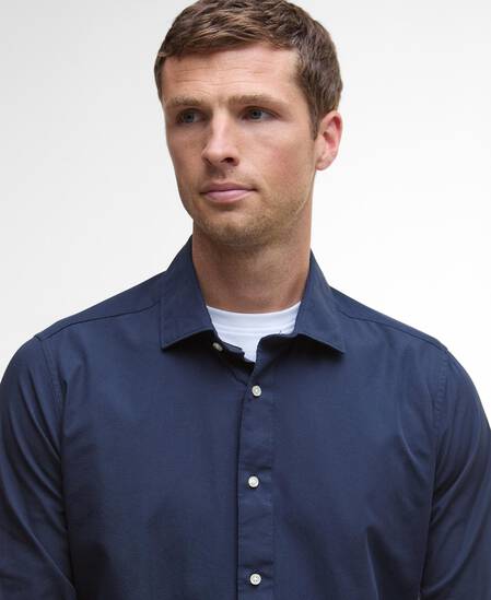 Throckley Oxford Tailored Shirt Navy