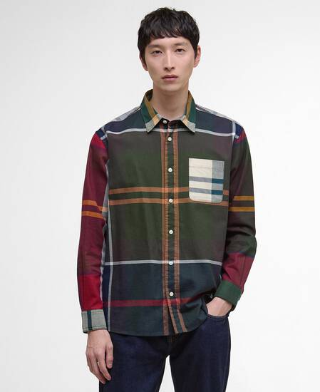 Patchwork Oversized Tartan Shirt Tartan Mix