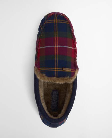 Monty Slippers Winterberry Tartan