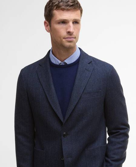 Sutherland Herringbone Blazer Navy