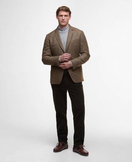 Firth Moons Herringbone Blazer Brown