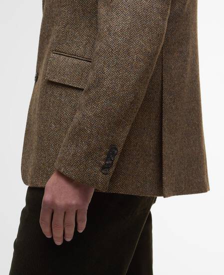 Firth Moons Herringbone Blazer Brown