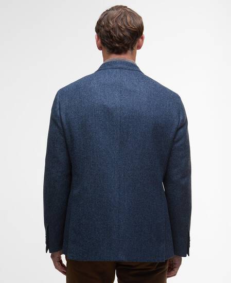 Firth Moons Herringbone Blazer Navy