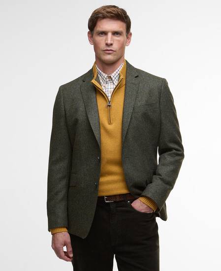 Godfrey Moons Shetland Blazer Olive