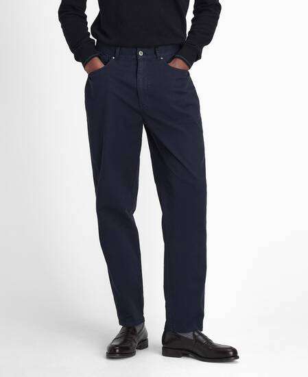 Washed Stretch Regular Trousers 