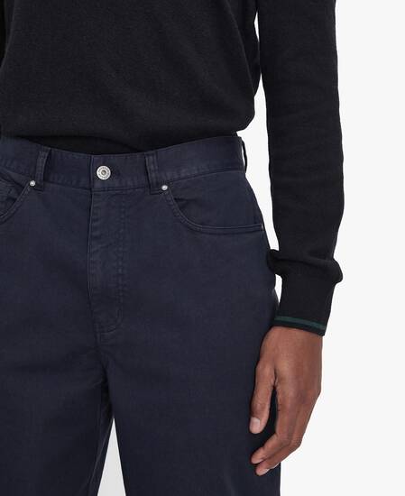 Washed Stretch Regular Trousers 