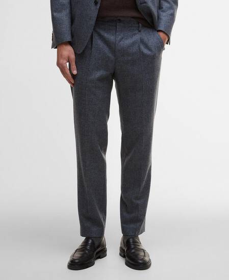 Kensington Check Trousers Navy