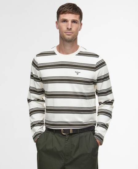 Plaistow LS Striped Tailored T-Shirt Whisper White