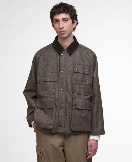Editor Wool Jacket Olive Check