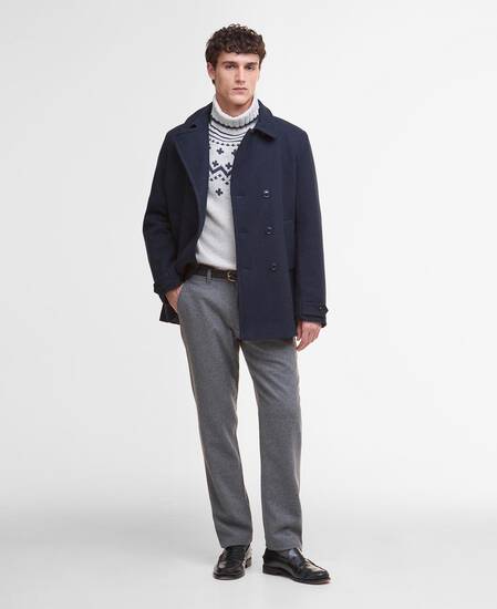 Newfield Wool Pea Coat Navy/Classic