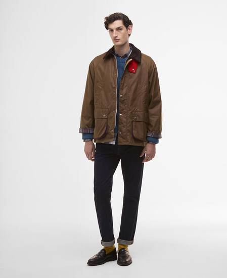 Paul Smith loves Barbour Oversized Bedale Waxed Jacket Tan