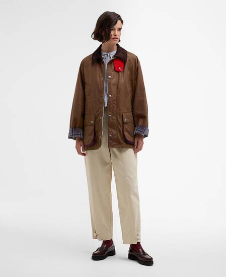 Paul Smith loves Barbour Oversized Bedale Waxed Jacket Tan