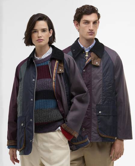 Paul Smith loves Barbour Striped Oversized Bedale Waxed Jacket Stripe