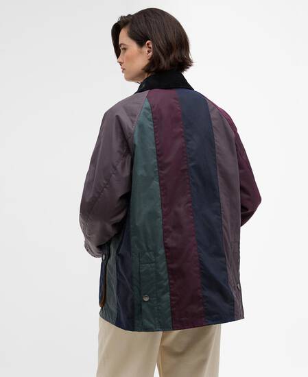 Paul Smith loves Barbour Striped Oversized Bedale Waxed Jacket Stripe