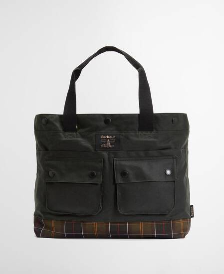 Field Waxed Tote Bag Sage/Classic