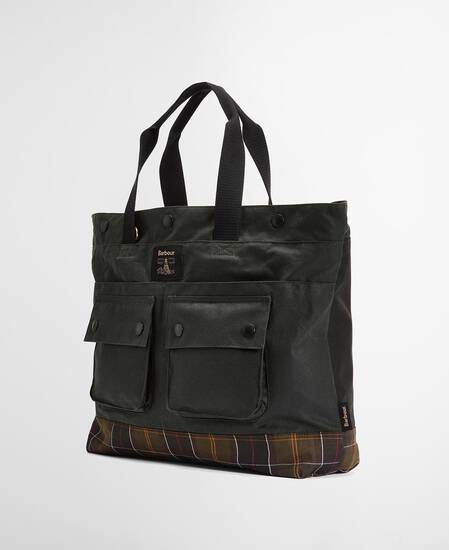 Field Waxed Tote Bag Sage/Classic